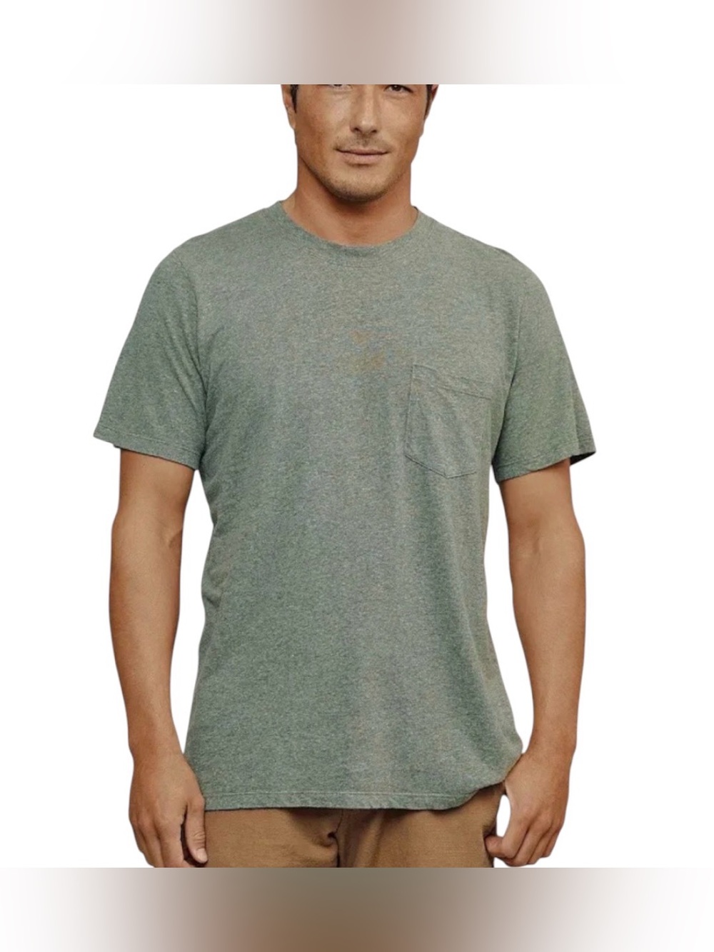 Jungmaven  Olive Green Pocket Tee,Size S